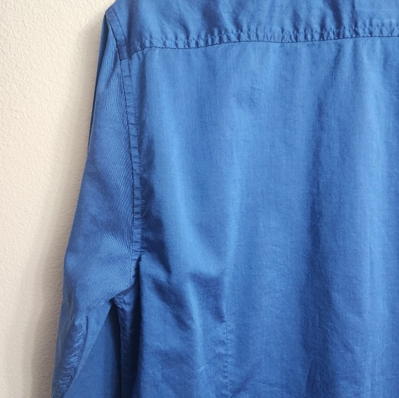 Guess Dress Shirt Men's Slim Fit Large Blue - Picture 9 of 10